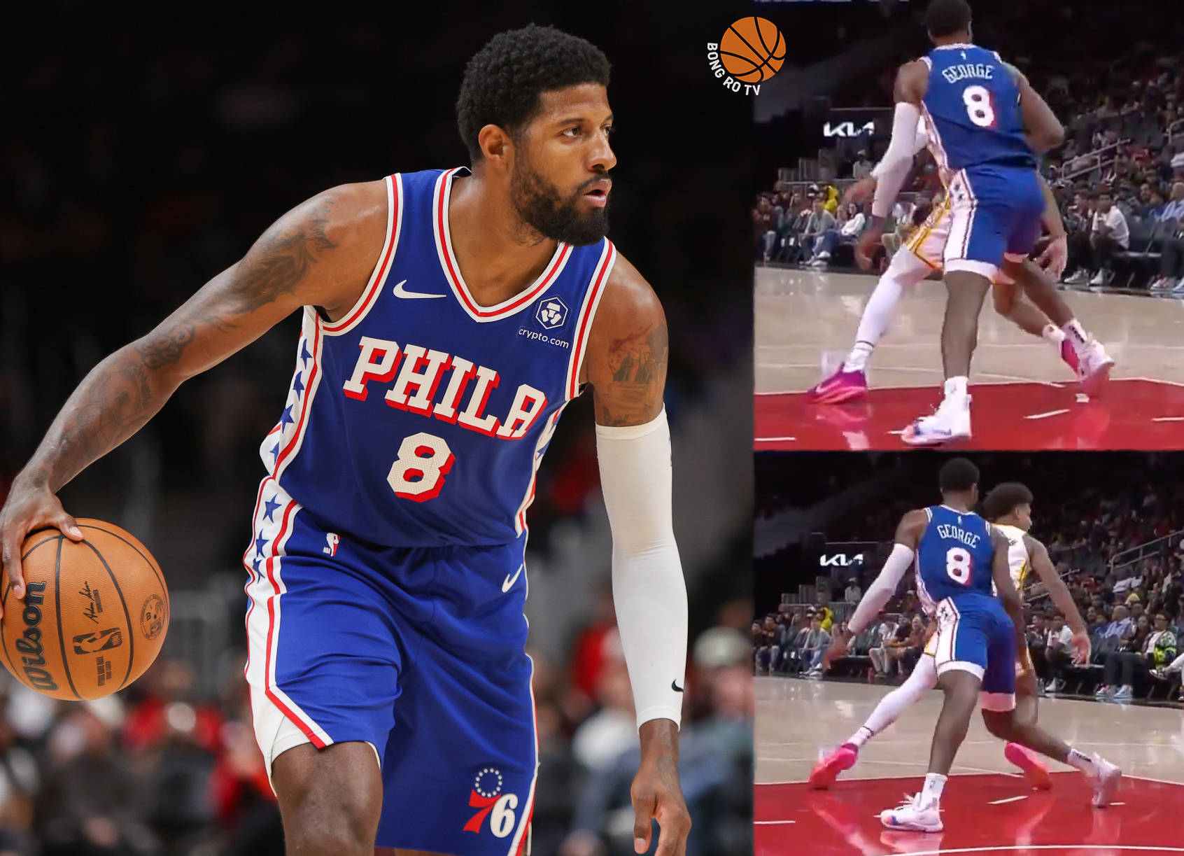 包含NBA-乔治训练受伤已接受左膝关节镜手术的词条